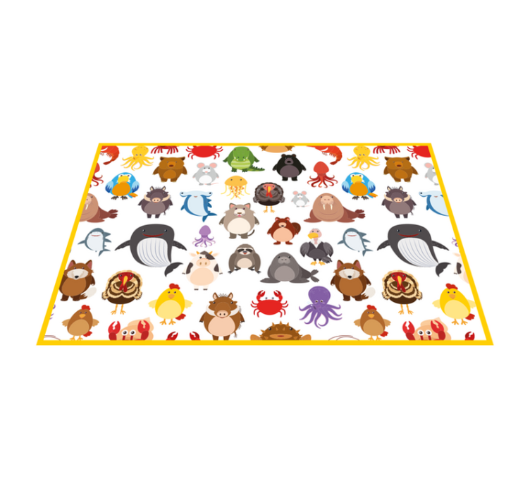 Children placemats colorful animal collection - TenStickers