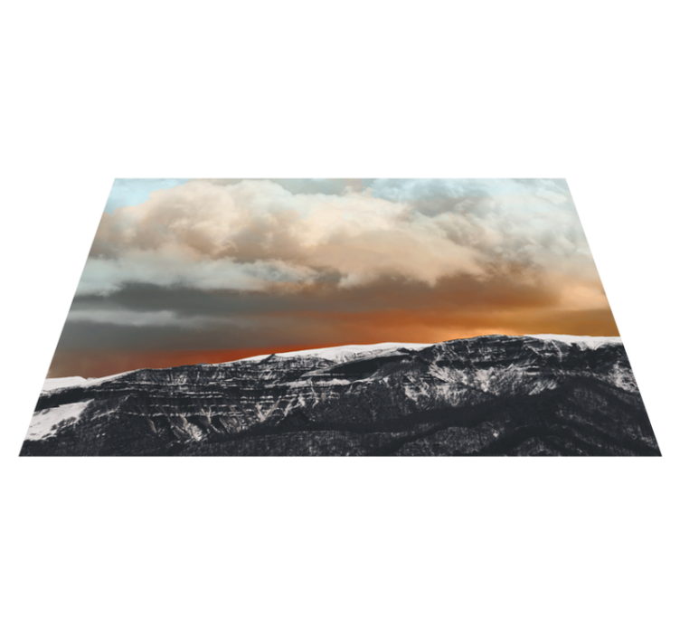Mountain sunset horizon placemat - TenStickers