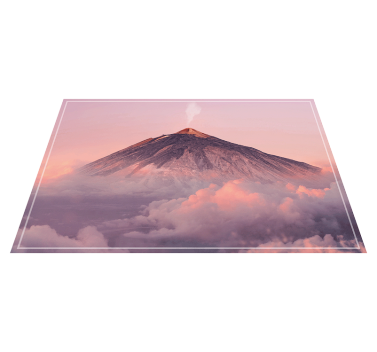 Modern placemats volcanic mountain scene - TenStickers