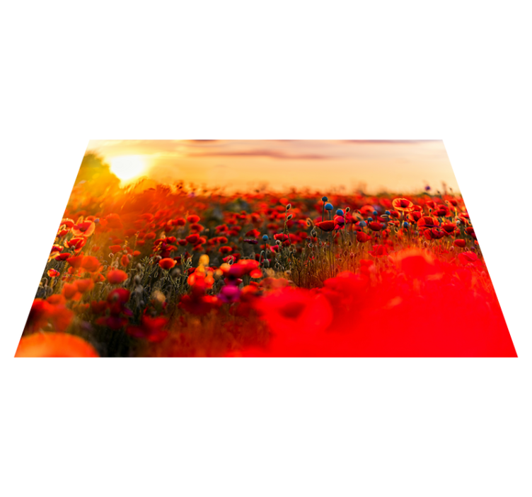 Poppy field serenity placemat - TenStickers