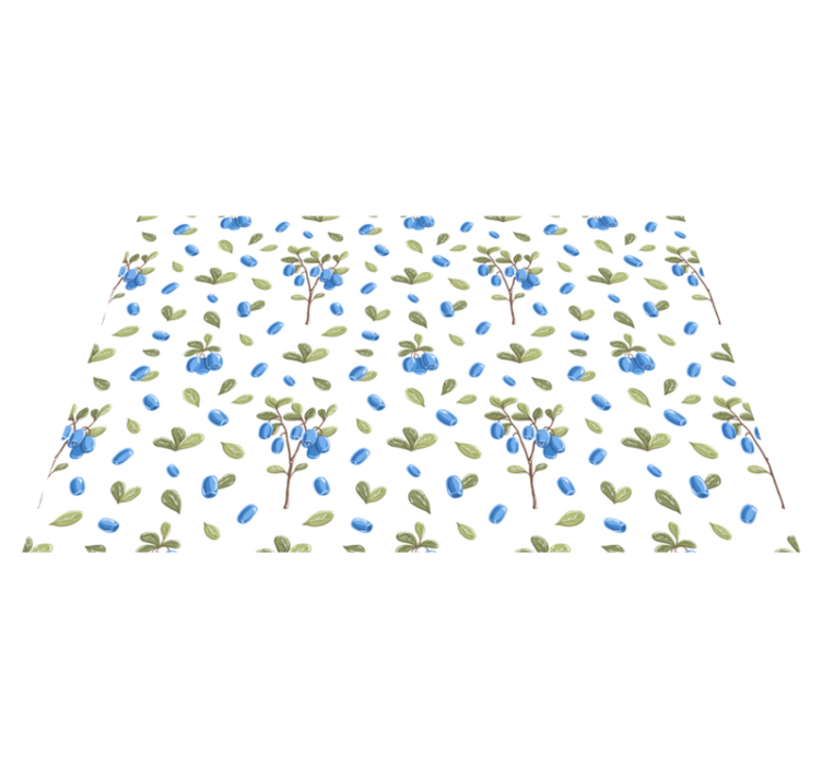 Botanical blue pattern placemat - TenStickers