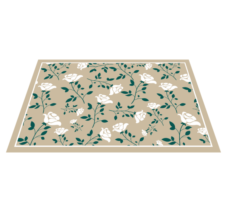 White vintage rose pattern elegant placemats - TenStickers