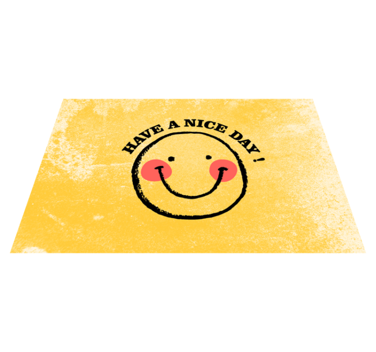 Placemat with quote smiling face, stay positive - TenStickers
