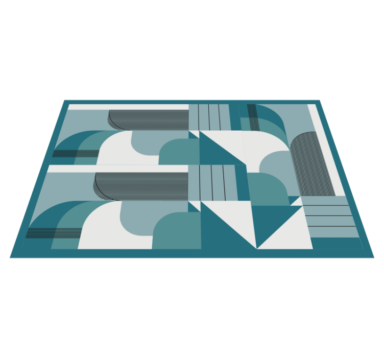 Modern placemats geometric teal designs - TenStickers