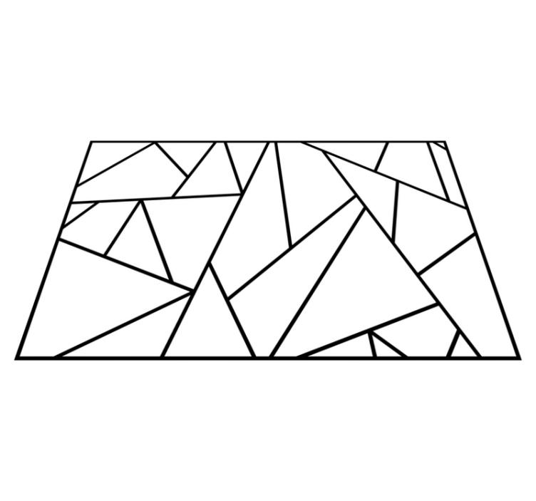 Modern placemats geometric black lines - TenStickers