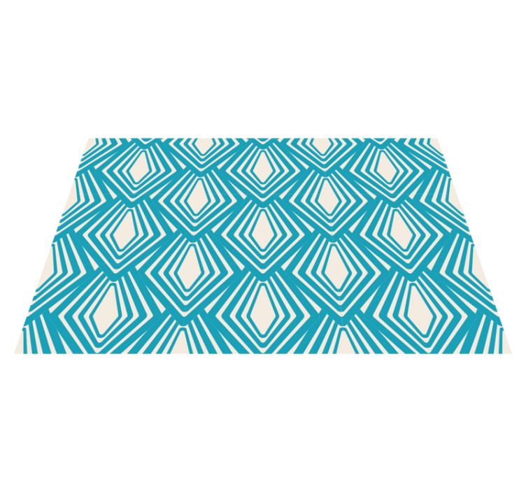 Geometric blue pattern modern placemats - TenStickers