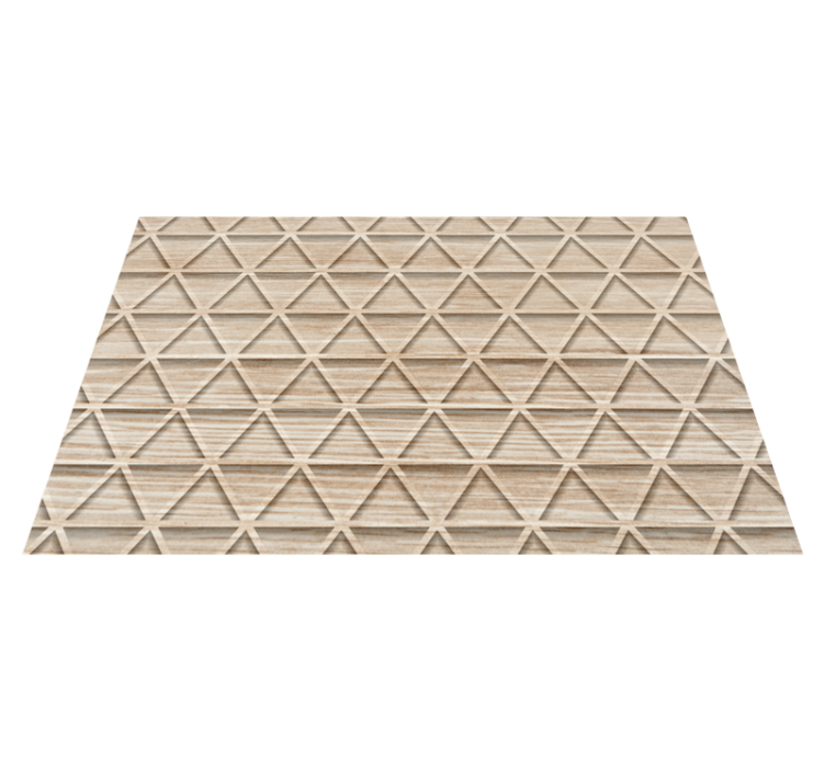 Wood effect triangle geometric pattern placemat - TenStickers