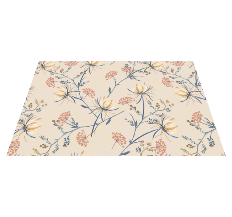 Floral pattern accents placemat - TenStickers