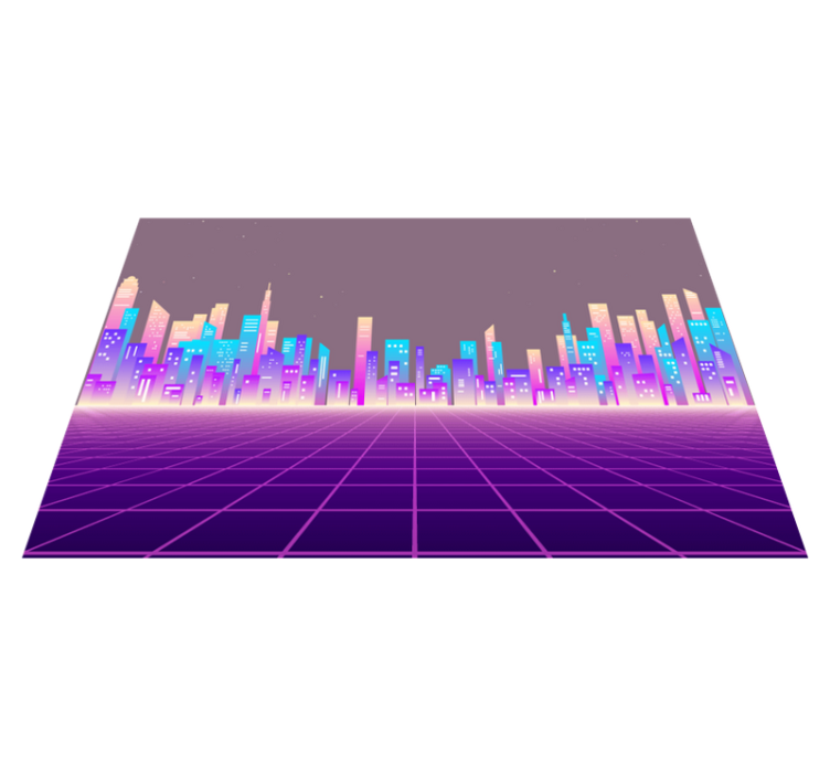 Modern placemats futuristic cityscape design - TenStickers