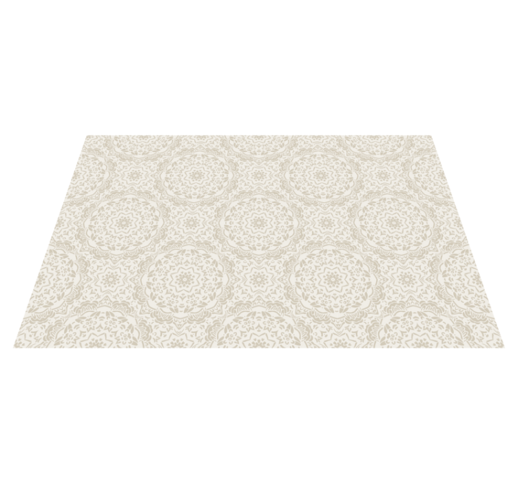 Classic style beige round ornaments placemats - TenStickers