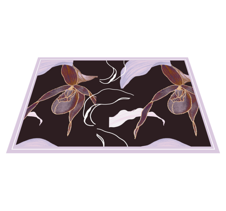 Elegant placemat orchid floral design - TenStickers