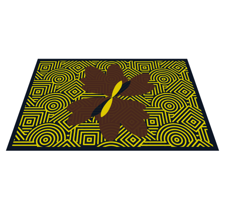 Abstract geometric flower placemat - TenStickers