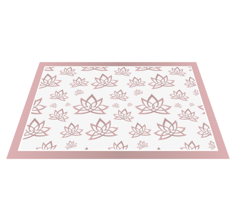 Elegant lotus pattern placemat - TenStickers