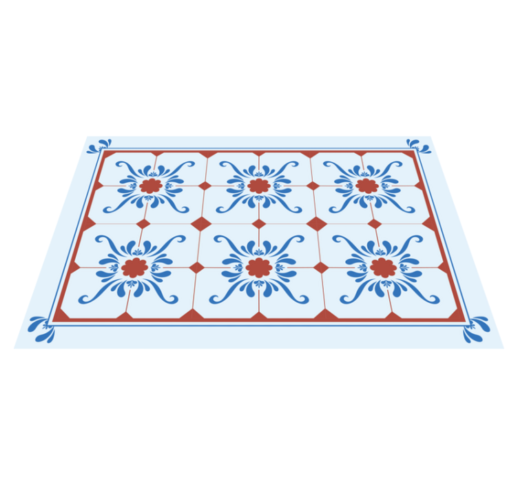 Vintage floral pattern placemat - TenStickers