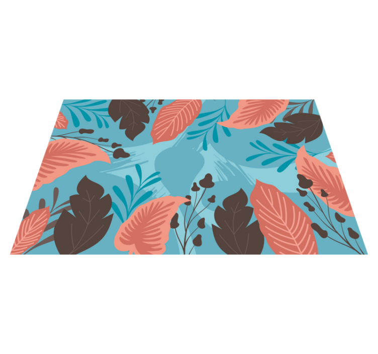 Vibrant leaf motif placemat - TenStickers