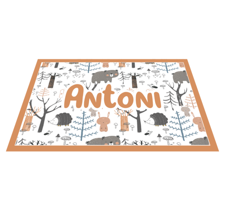 Scandinavian forest with animals placemats - TenStickers