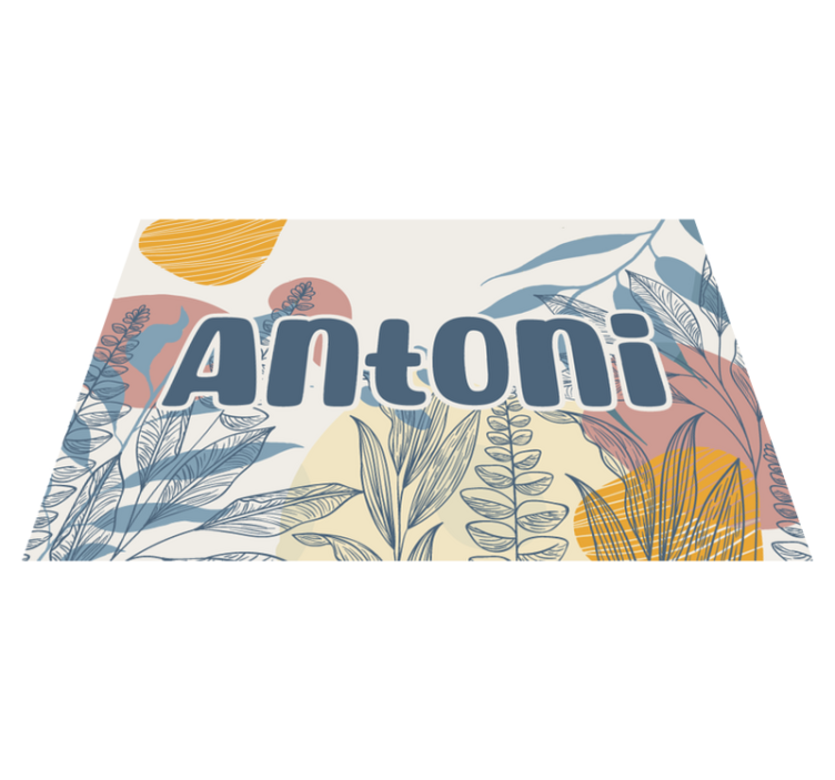 Original placemats with elegant name design - TenStickers