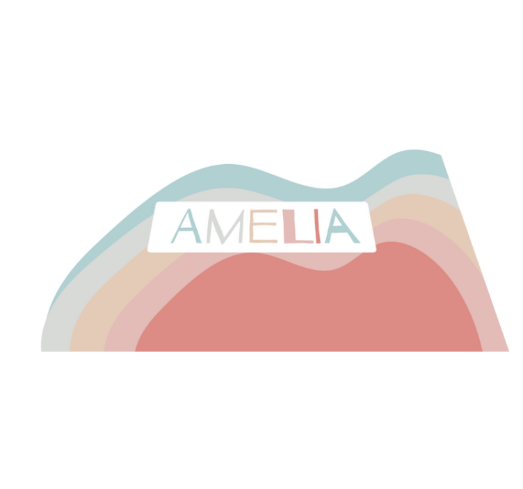 Personalisable placemats with vibrant name design - TenStickers