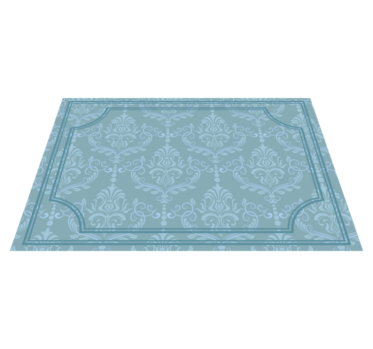 Blue floral baroque elegant placemat - TenStickers