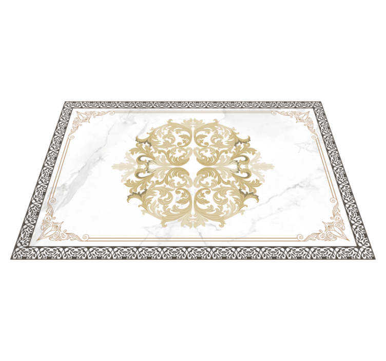Baroque white marble elegant placemat - TenStickers