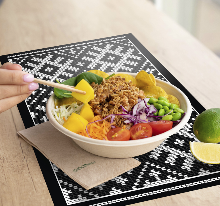 Placemat with traditional knitted design - TenStickers