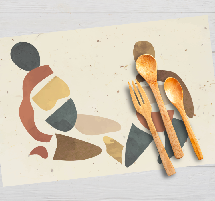 Abstract Human Figures modern placemats - TenStickers