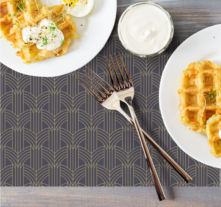 "Art Deco" style geo pattern elegant placemats - TenStickers