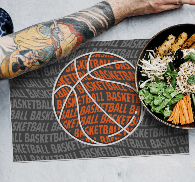 Basketball ball original table placemats - TenStickers