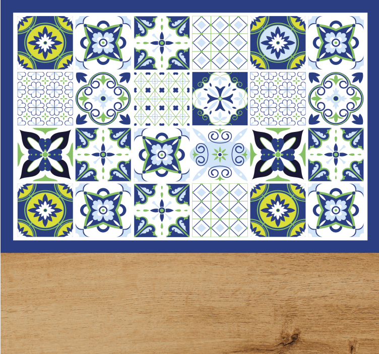 Blue Moroccan style original placemats - TenStickers