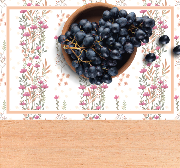 Botanical tall flowers elegant placemats - TenStickers