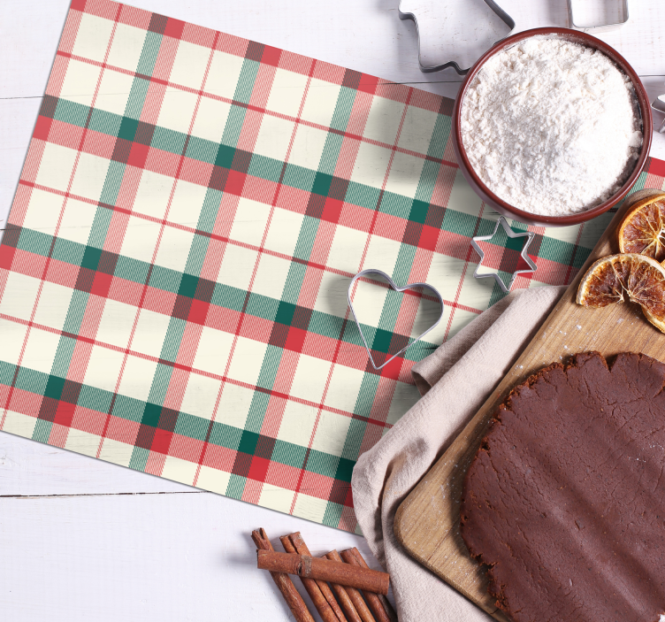 Christmas Tartan placemat - TenStickers