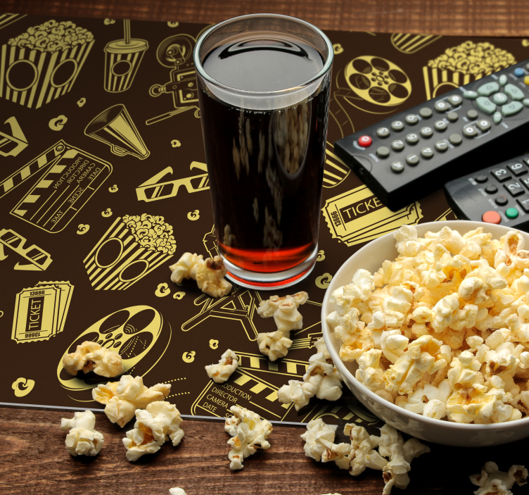 Cinema icon pattern placemats - TenStickers