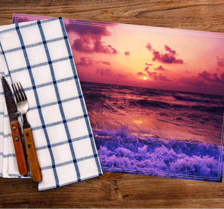 Colourful beach aesthetic original placemats - TenStickers