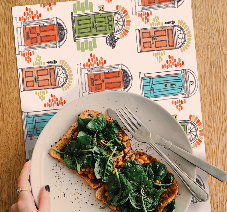 Doors of Dublin Vinyl placemats - TenStickers