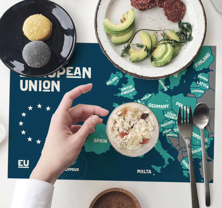 European Union Map original placemats - TenStickers