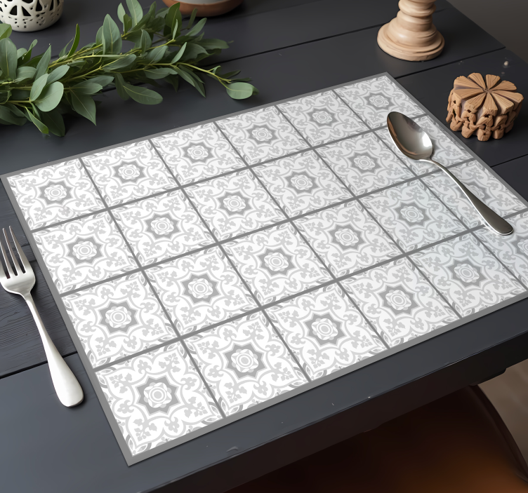 Gray tones original placemats - TenStickers