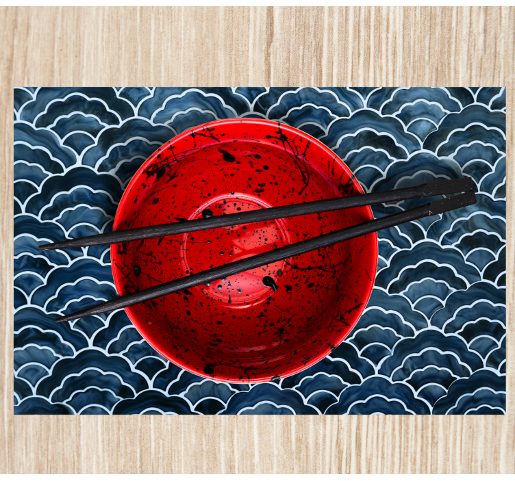 Japanese wave pattern elegant placemats - TenStickers