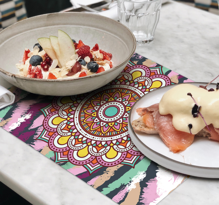 Multicolor mandala original placemats - TenStickers