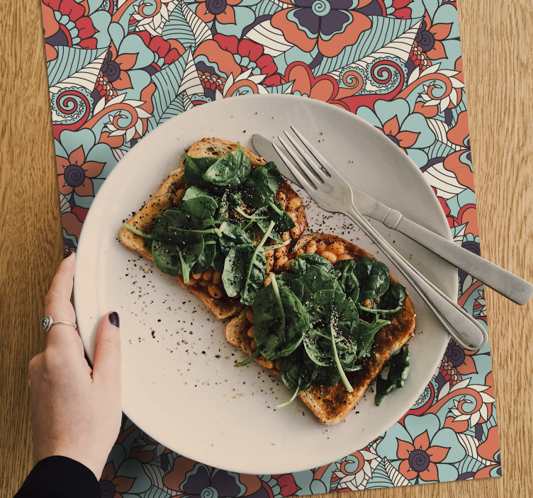 Paisley baroque floral placemats - TenStickers