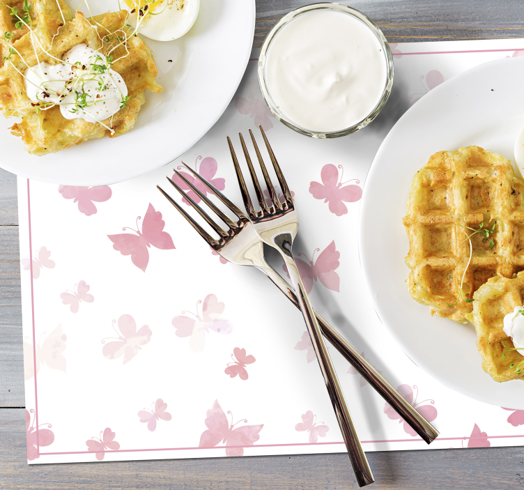 Pink shades butterfly placemats - TenStickers