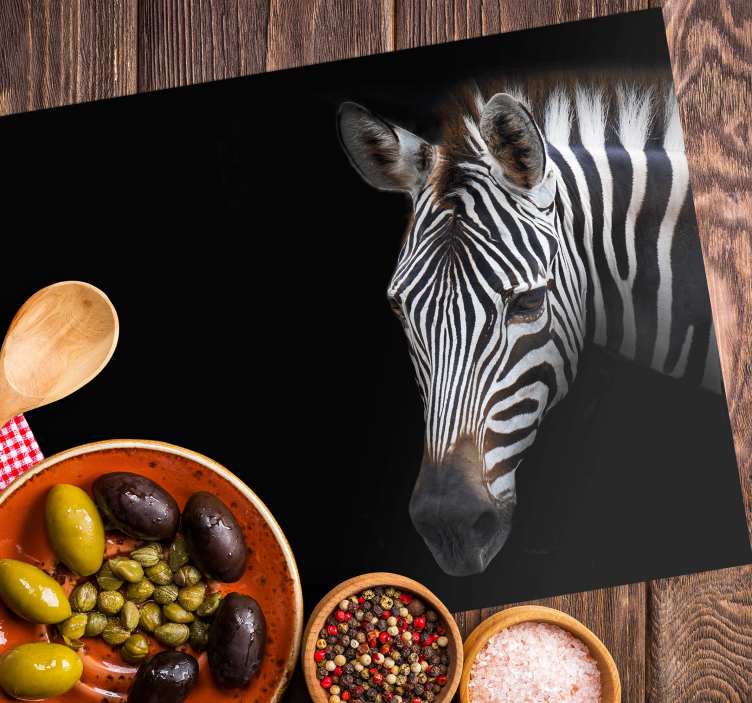 Realistic picture zebra placemats - TenStickers
