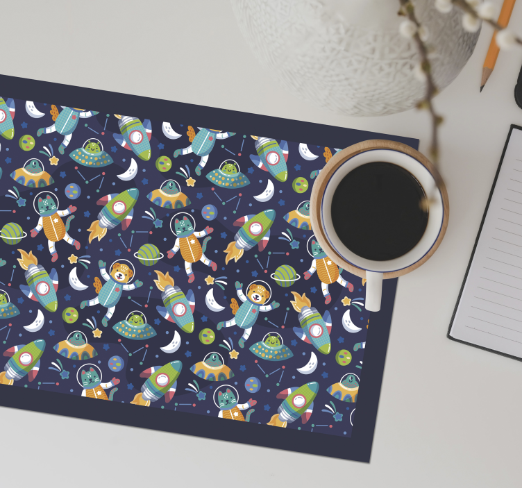 Recreation of the space children placemats - TenStickers