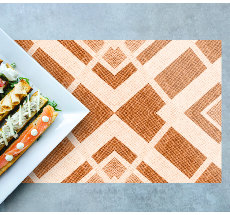 Textured with geometric shapes elegant placemat - TenStickers
