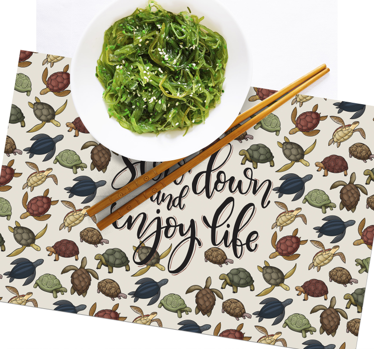 Variety of turtles text placemats - TenStickers