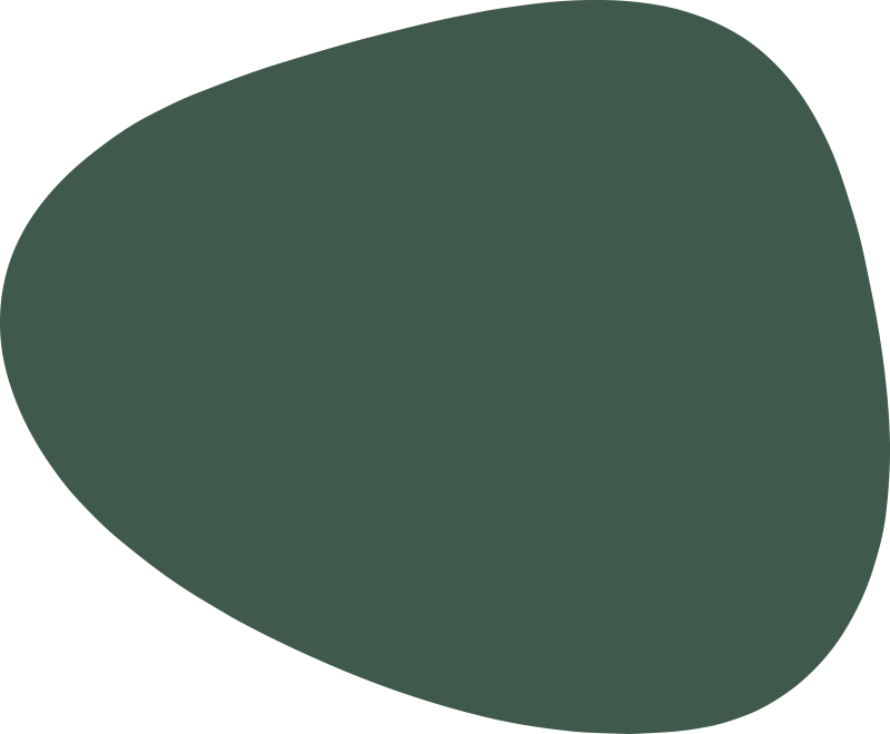 irregular oval green placemats - TenStickers