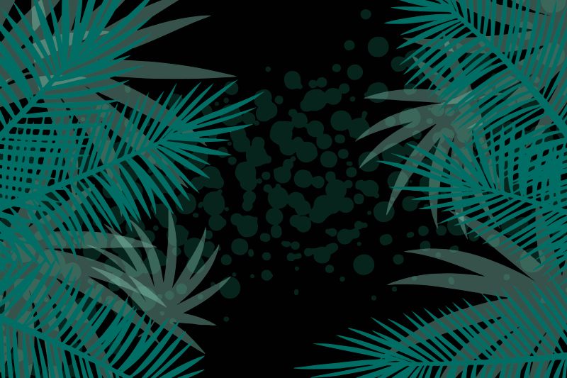 Modern placemats with tropical leaf design - TenStickers