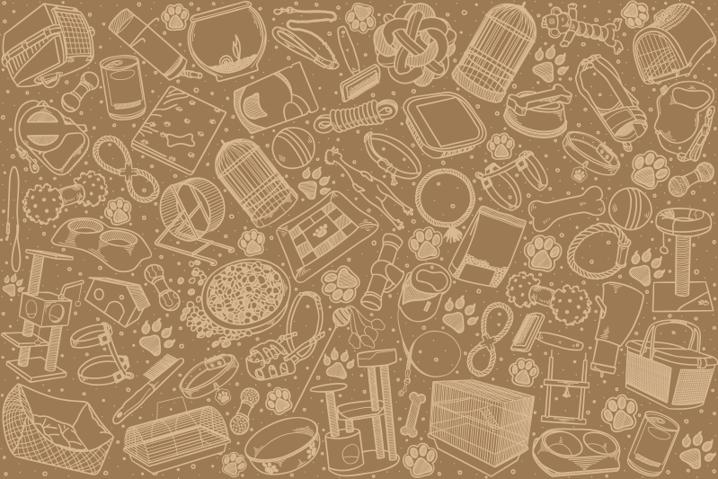 Different animal food restaurant placemats - TenStickers