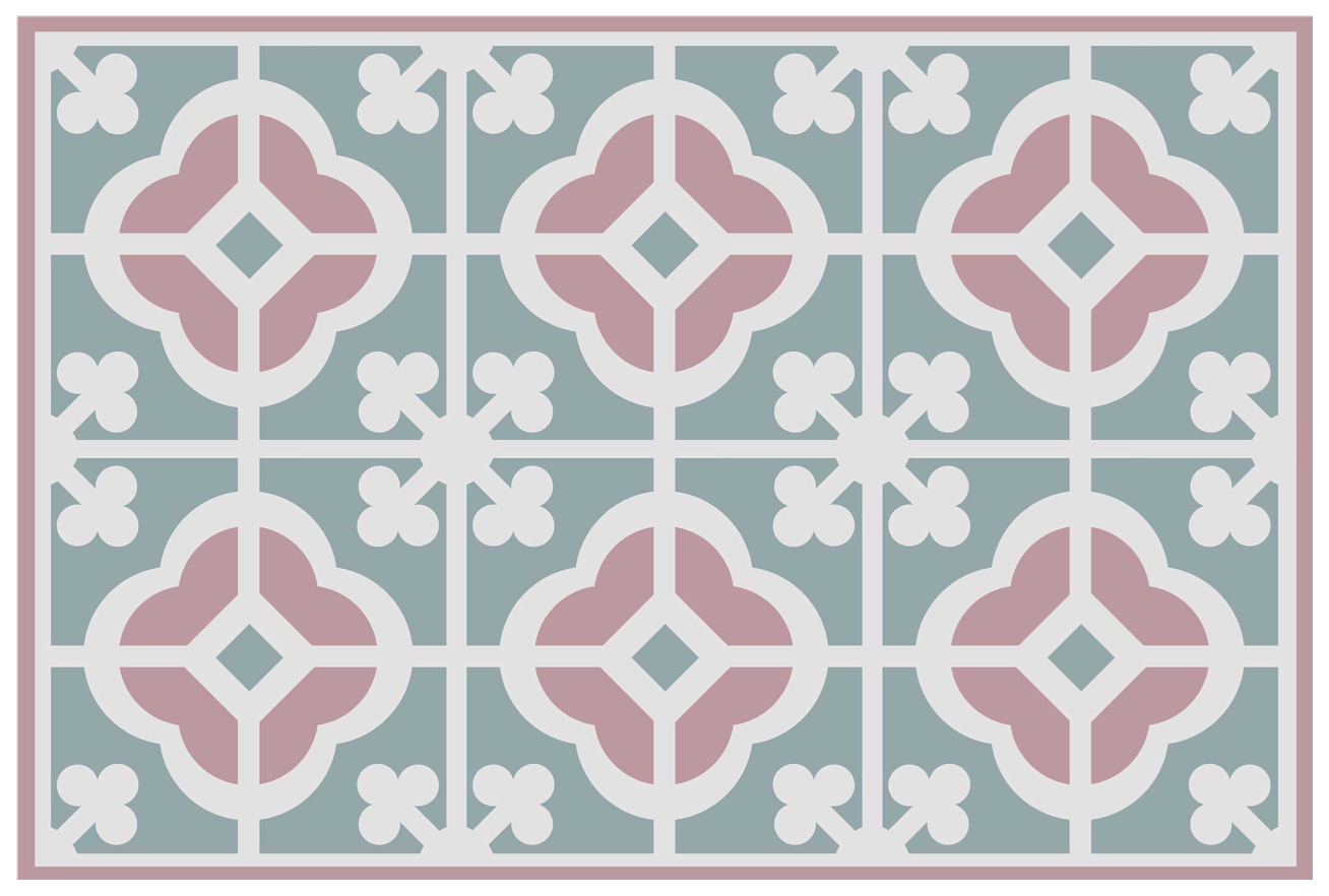 Pastel cement tiles home placemats - TenStickers