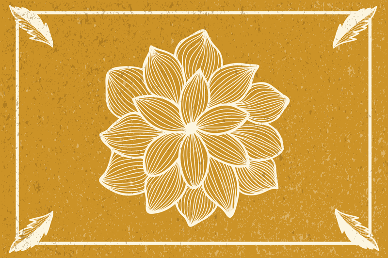 Original placemats graceful botanical design - TenStickers