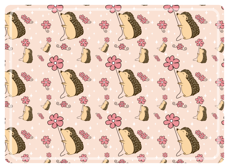 Original placemats cute hedgehog design - TenStickers